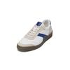 Sneaker MARC O'POLO "aus edlem Rindleder", Herren, Gr. 46, weiß, venom blau, Obermaterial: 100% Leder (Rind), unifarben, casual, Schuhe