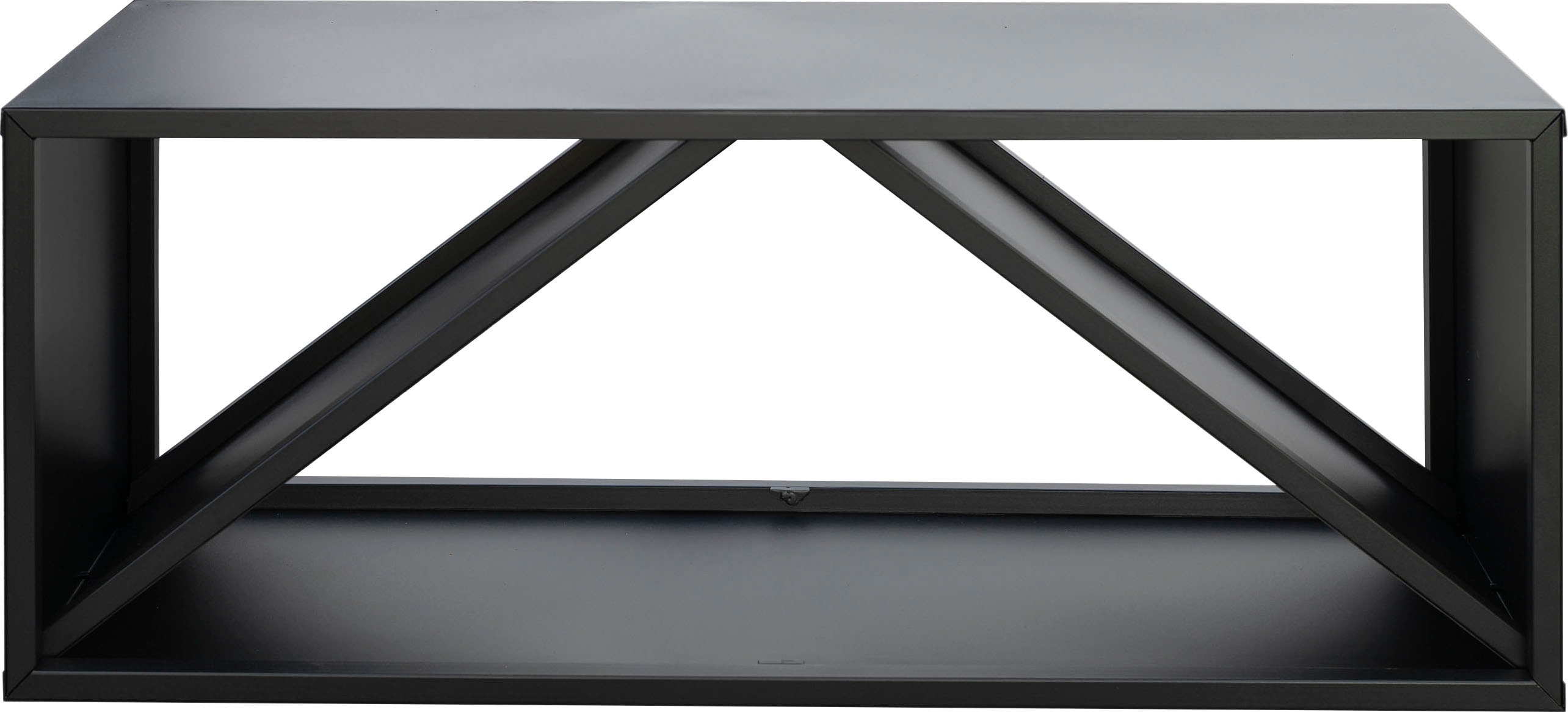 Kaminholzregal WESTMANN, schwarz, B:35cm H:40cm T:104cm, Stahl, Kaminholzlager, mit beschichtetem Stahlrahmen