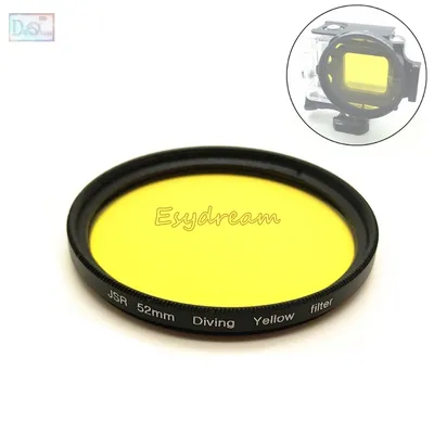 52mm 58mm 67mm Waterproof Yellow Filter for Sea Diving Underwater Camera Gopro Xiaomi Yi Sjcam Color