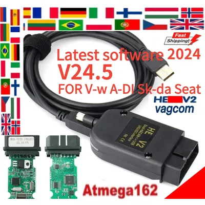 2024 Newest V24.7 VC-S FORVagCOM Scanner Tools Atmega162 Scanne Diagnostic Cable for Hex-v/2 OBD2