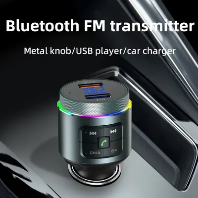 Automatic FM transmitter Bluetooth lossless U disk mp3 music player car charger QC3.0 hands-free