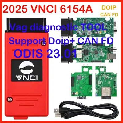 VNCI 6154 6154A V9.10 Support CAN FD DoIP Protocol Original Driver Cover SVCI 6154 VAS6154 DOIP For