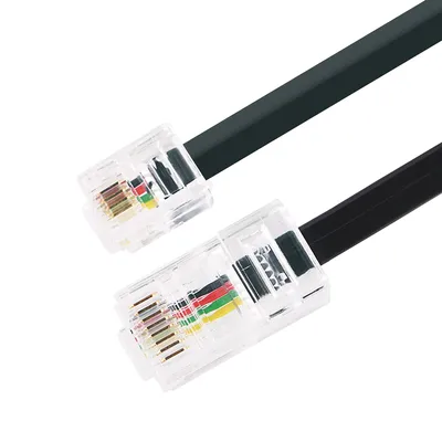 RJ11 To RJ45 Adapter Data Cable Telephone Male to Male M-M Modular Data Cord Handset Voice Extension