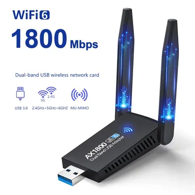 5G 6G 1800Mbps Wireless Network Card USB 3.0 WIFI Adapter Dual Band Usb3.0 Lan Ethernet Driver Free
