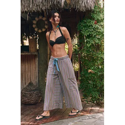 Blanche Trousers by free-est at Free People in Rosemary Combo, Size: Medium