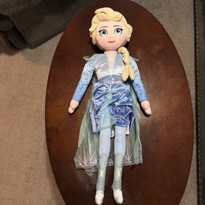 Disney Toys | 34” Elsa Plush Doll Frozen Plush Doll Blue Dress Extremely Rare Please Read | Color: Blue/White | Size: 34”