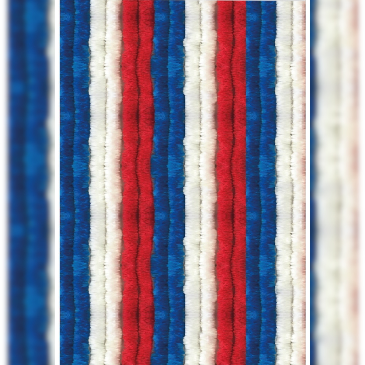 Arsvita Flauschvorhang 120x200 Unistreifen rot - weiß - blau Image