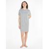 Nachthemd "SHORT SLEEVE T-SHIRT DRESS", Damen, Gr. L (40), N-Gr, grau (light, grau, heather), Single Jersey, Obermaterial: 100% Baumwolle, TOMMY HILFIGER UNDERWEAR, meliert, casual, Basic ca. Mitte Oberschenkel, Rundhals, Kurzarm eingesetzt...