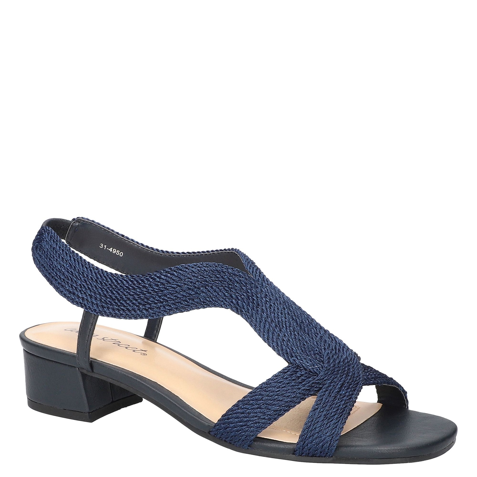 Easy Street Festival - Womens 5 Navy Sandal Medium
