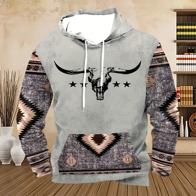 Hoodie Vintage Ethnic 3D Print Hoodies Men Women Fashion Hoodies Sweatshirts Running Coats Women Sweats Men's Clothing Native
