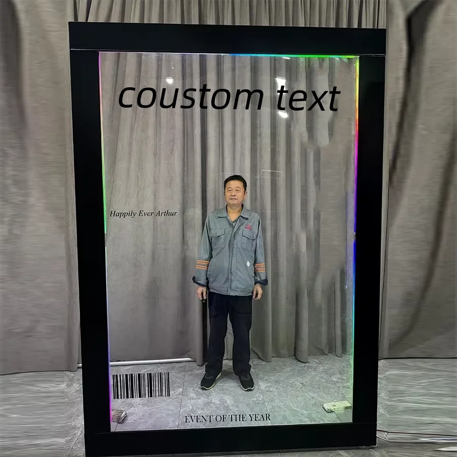 Magazin Photo Booth mit LED-Licht Geburtstag Party Magazin Photo Booth Box Gehäuse Magazin Box Fotografie Hintergrund