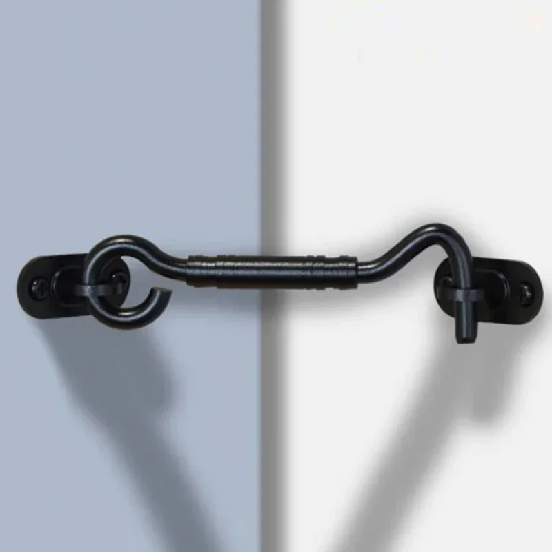 4 Zoll Fenster Türriegel Türschloss Sicherheitsschalter Edelstahl Kabine Fensterhaken Tür Ösenriegel Silent Catch Holder Image