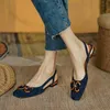 Damen Sandalen 2024 Heels Freizeit schuhe Damen Open Toe Sommer Gold Schuhe Quadrat Frauen Knöchel