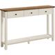 Table Console, Table d'Entrée avec 3 Tiroirs et Étagère de Rangement, pour Entrée, Salon, Style