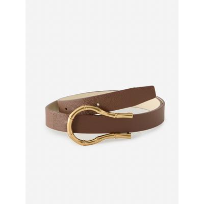 J.McLaughlin Women's Olympia Reversible Leather Belt Brown/Bone, Size XS