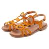 Sandale LASCANA "Sommerschuh", Damen, Gr. 38, orange, Obermaterial: 100% Rindsleder. Futter: 100% Textilmaterial. Decksohle: 100% Textilmaterial. Laufsohle: 100% Synthetik, unifarben, modisch, Schuhe, aus hochwertigem Leder, Sandalette, Sommerschuh