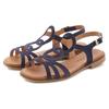 Sandale LASCANA "Sommerschuh", Damen, Gr. 41, blau, Obermaterial: 100% Rindsleder. Futter: 100% Textilmaterial. Decksohle: 100% Textilmaterial. Laufsohle: 100% Synthetik, unifarben, modisch, Schuhe, aus hochwertigem Leder, Sandalette, Sommerschuh