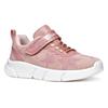 Sneaker GEOX "J ARIL GIRL", Kinder, Gr. 27, rosa, Textil, Synthetik, Glitzer, modisch, Schuhe, Knitwear Sneaker, Klettschuh mit glitzerndem Klettriegel
