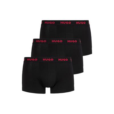 Trunk HUGO UNDERWEAR "TRUNK TRIPLET PACK", Herren, Gr. L, bunt (open miscellaneous 994), Jersey, Obermaterial: 95% Baumwolle, 5% Elasthan, eng, Unterhosen, mit Logoschriftzug auf dem Bund Image