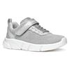Sneaker GEOX "J ARIL GIRL", Kinder, Gr. 34, silber (silberfarben), Textil, Synthetik, Glitzer, modisch, Schuhe, Knitwear Sneaker, Klettschuh mit glitzerndem Klettriegel