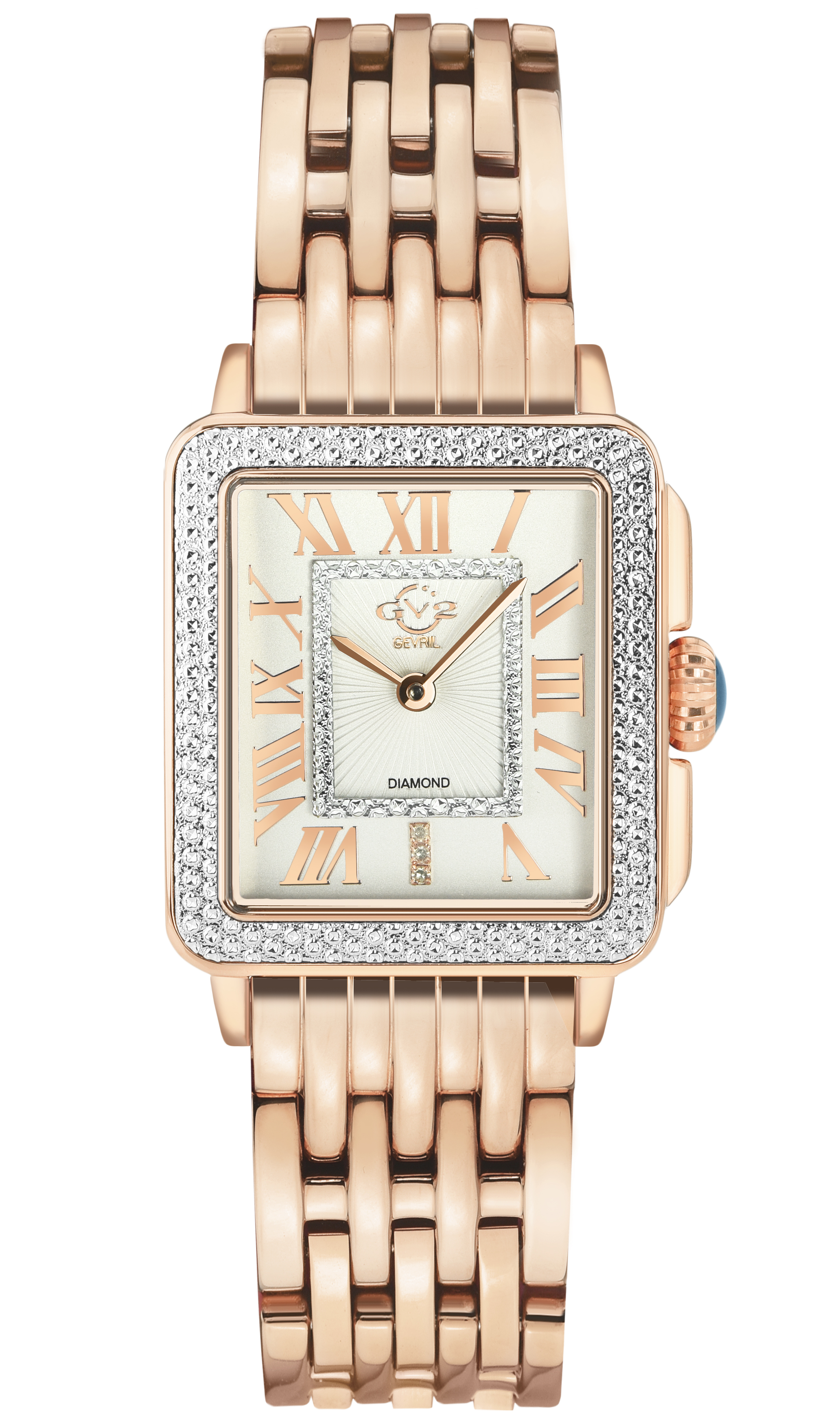 GV2 Padova Silber Zifferblatt Rose Gold 12310B Schweizer Quarzuhr Image