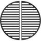 Set 2x Griglia in ghisa, forma a mezza luna, 46,7 x 22,8 x 0,9 cm, per barbecue, bistecchiera,