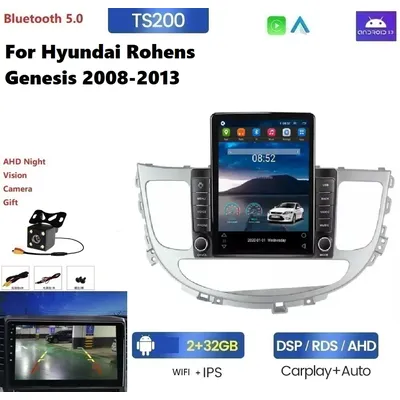 TS Android 4core Car DVD Player For Hyundai Rohens Genesis 2008-2013 2+32GB WIFI GPS Radio SWC AM