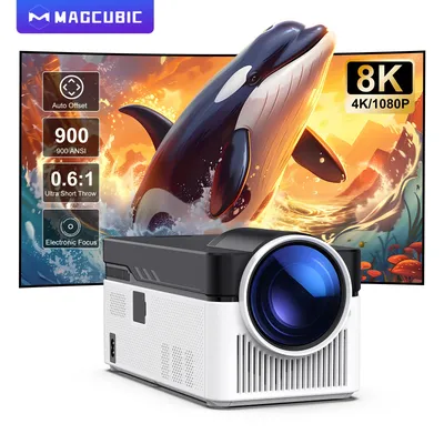 Magcubic HY450 Projector With Ultra Short Throw Auto Offset 1080P 8K Electronic Focus 900 ANSI Air