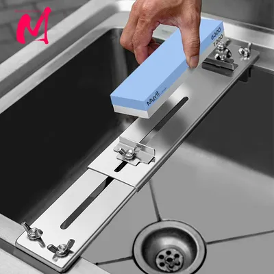 Whetstone Knife Sharpener Water Stone Plate Grinding Charcoal Stone Base Angle Guide Adjustable