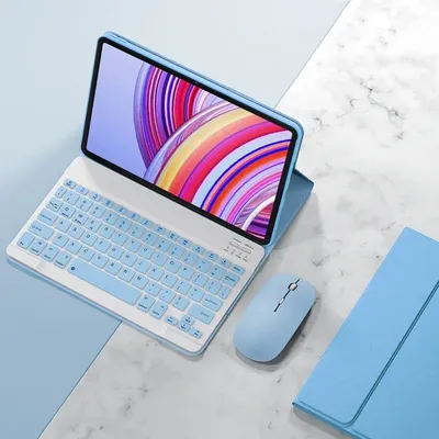 Keyboard Case for Redmi Pad Pro Case 12.1'' 2024 PU Leather Stand Cover Funda for Xiaomi Redmi Pad