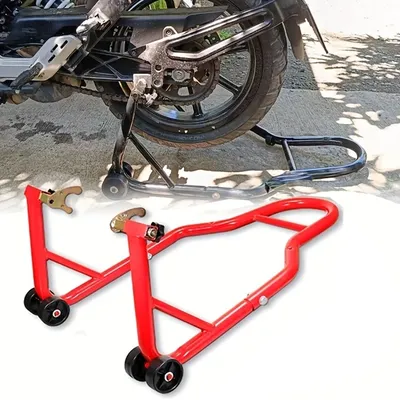Motorcycle Universal Red Rear Wheel Support Stand Wheel Stand Auto Aheel Support Frame Tire