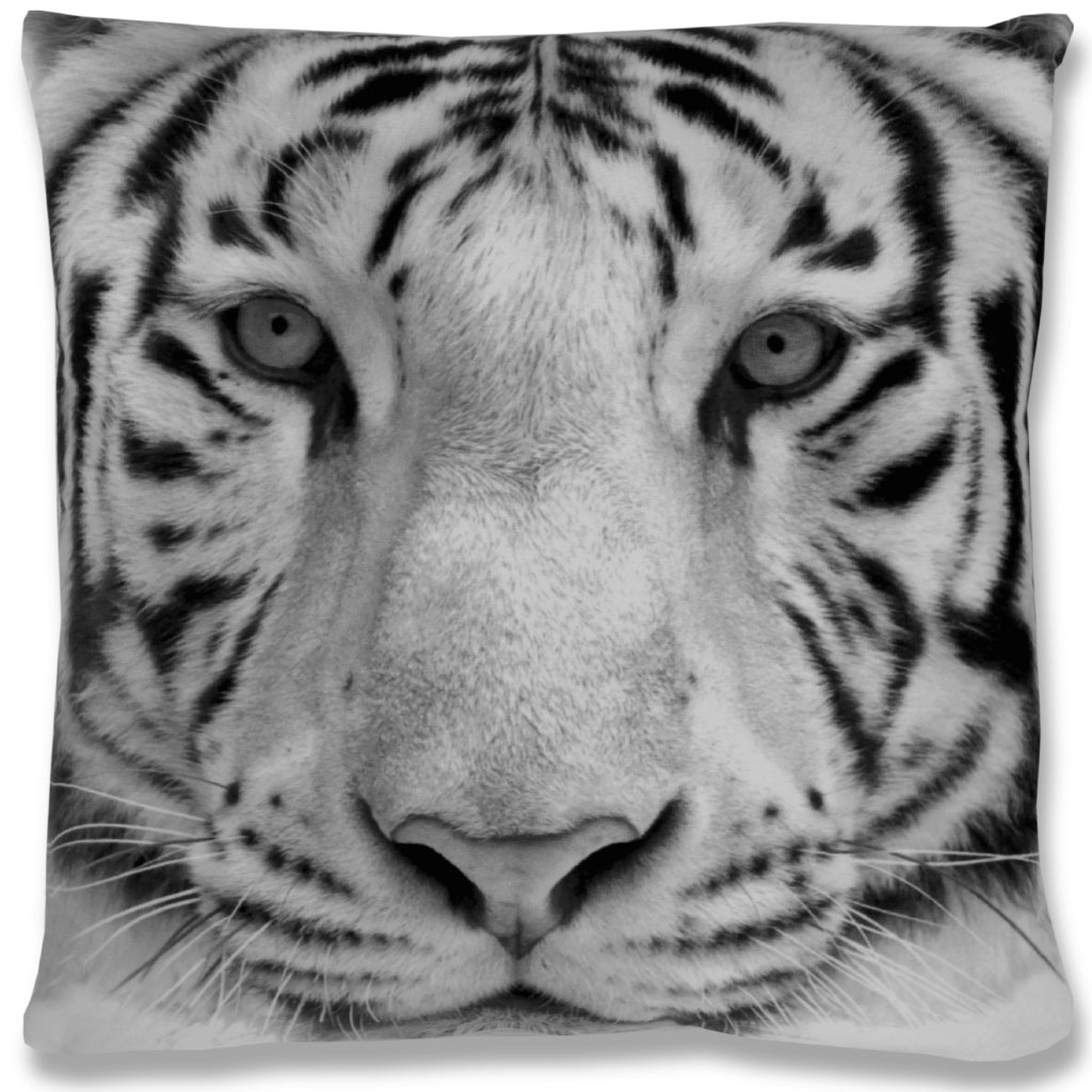 Bestlivings Kissenhülle Fotodruck 40x40 Tiger grey ohne Füllung Image