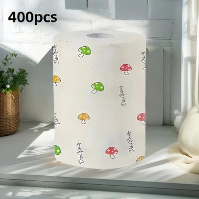 TEMU 50/100/200/400pcs Disposable Cleaning Wipes - Non- Pet Fabric Kitchen Towels, Random Patterned, Reusable Household Lazy Cloth Image