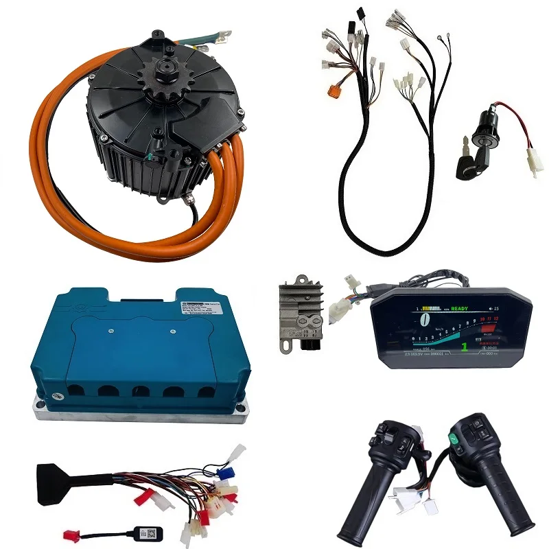 10000 W elektrische Mid-Drive-Elektrozug-Kits für Offroad-Dirtbikes mit Fardriver-Controller und TFT-Display Image