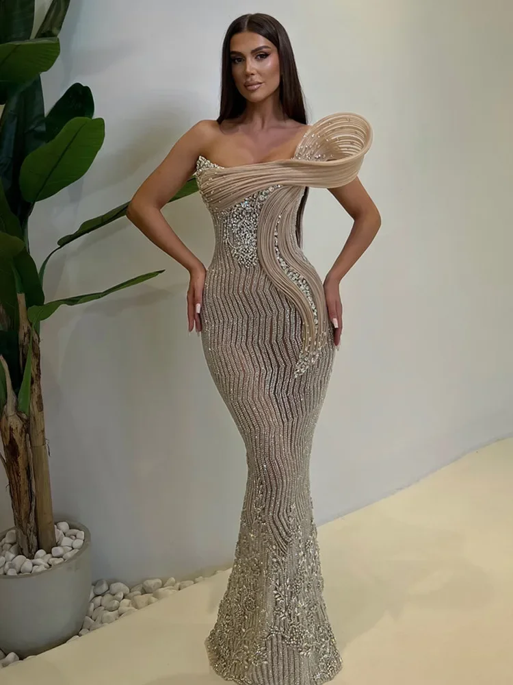 2024 frauen Promi Sexy Liebsten Pailletten Diamanten Kristall Sparkly Maxi Lange Kleider Kleid Elegante Abend Party Club Vestido
