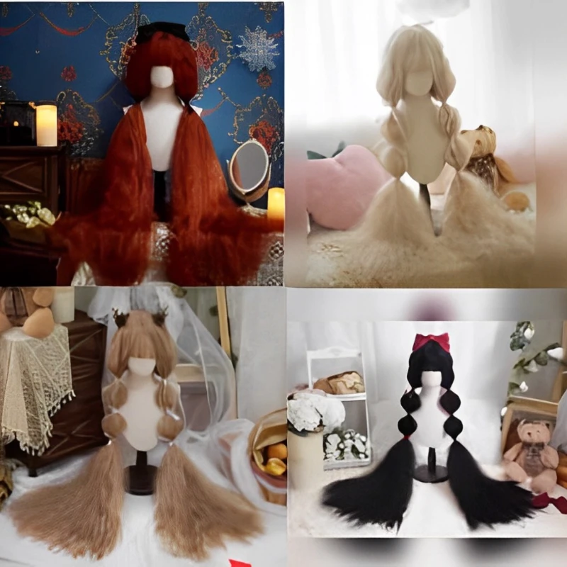 Synthetische Pelucas Depelo Largoy Ondulado Para Mujer Postizo de Fibra Resistente Al Calor 120cm Farbe Rojo Marron Lolita Pferdes chwanz Image