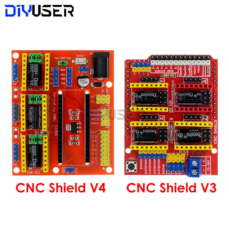 DIYUSER CNC Shield V3/CNC Shield V4 Graviermaschine / 3D-Drucker / A4988 Treibererweiterungsplatine für Arduino Diy Kit Image
