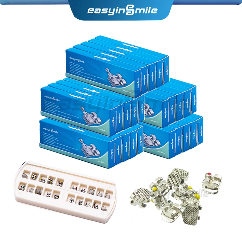 25 Kits Easyinsmile Ortho-Zahnmedizinmaterial für Metallhalterung Mini-Zahnspangen Roth / MBT 345 022 Neuester Typ Hohe Qualität Image