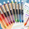 Penne a sfera rotanti da 10 pezzi Inchiostro ad asciugatura rapida, Penne a punta extra fine da 0,5 mm Penne a inchiostro liquido Penne a sfera per cancelleria per ufficio e scuola