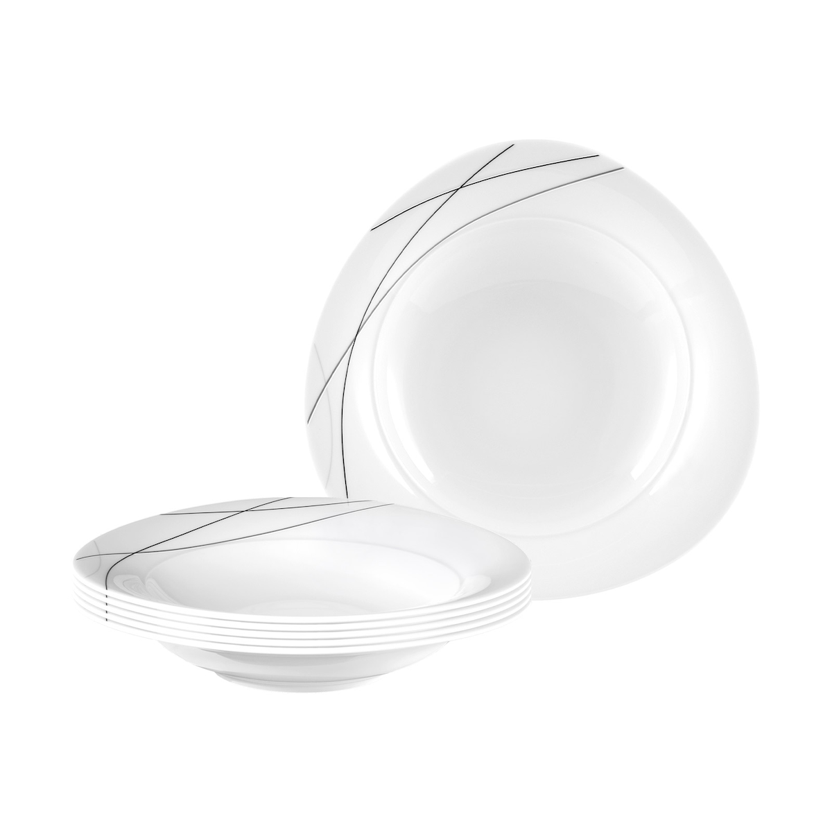 Seltmann Weiden Trio Highline Suppenteller ø 23,6 cm 6er Set Image