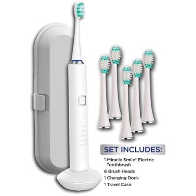 Miracle Smile® Ultra-Sonic Toothbrush by Miracle Smile® in White