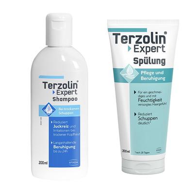 Terzolin Expert Shampoo bei trockener Kopfhaut + Spülung Pflegender Schutz 1 St Kombipackung Image