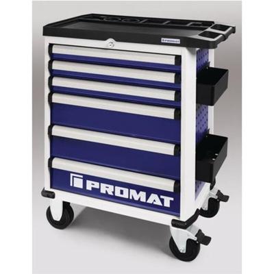 Promat Werkzeugwagen PLUS B775 x T470 x H1000 mm 500 kg 6 Schubladen Stahlblech Image