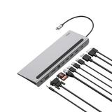 Belkin USB C Hub 11-in-1 Multi-Port Laptop Dock with 4K HDMI DP VGA USB C Docking Station with 100W Power Delivery USB A Gigabit Ethernet SD MicroSD 3.5mm Port For MacBook Pro Air and More
