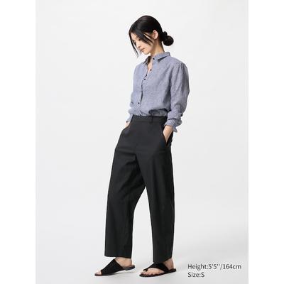 Uniqlo - Linen Cotton Tapered Trousers - Black