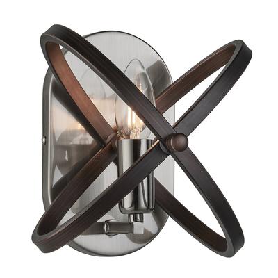 Pewter Base with Cross Circle Detail Wall Light