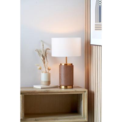 Wood Effect Ceramic Table Lamp