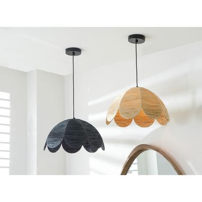 Petal Scalloped Raffia Pendant Ceiling Light