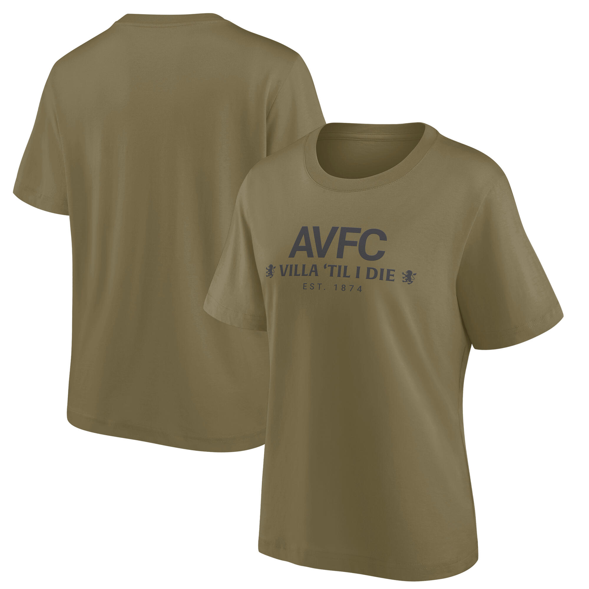 Aston Villa End Credits Grafik-Übergroßes T-Shirt – Khaki – Damen Image