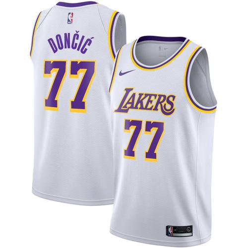 Los Angeles Lakers Nike Association Edition Swingman Jersey - White Luka Dončić Youth